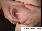 Maid lactating her big natural jugs