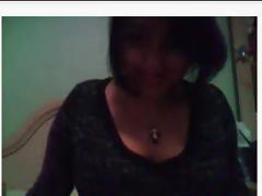 Chubby Brunette Teen Is Showing Off Her Boobs On Her Webcam