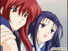 Hentai Threesome Hot Strapon Fucking And Cumming