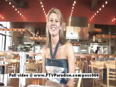 Desiree Hot Blonde Girl Talking In A Diner