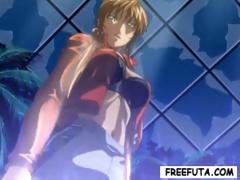 Hentai Shemale Has Got A Babe With Big Tits And Bangs Her Ass