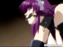 Purple-haired Hottie Housemaid Gets Her Ass Whipped In The Dungeon