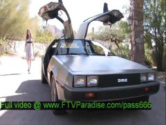 Sasha Awesome Sexy Blonde Girl In A Car