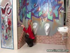 Bukake Blonde Sucks Wet Gloryhole Cock