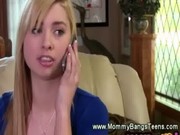 Blond voyeur walks in on blowjob and join ...