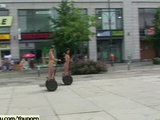 Hot Agnes and crazy Linda naked on public streets