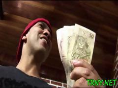 Teen Tranny Fucks With Stranger