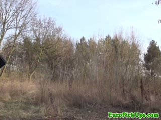 Sexy euro amateur babe plowed outdoors