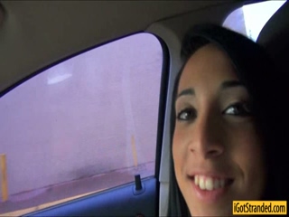 Teen Mia Hurley facialed by stranger guy