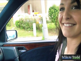 Hitchhiking teen Belle Claire twat fuck