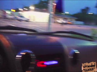 Beautiful teen Kimmy rides along and have sex with pervy stranger