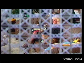German retro girls having lesbian sex outdoor