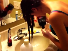 Amateur Brunette Fucked In The Shower