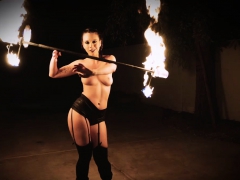 Teamskeet - Brunette Fire Spinner Gets Flaming Hot Fucking
