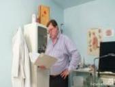 Gabina humiliated during kinky gyno speculum exam by old doctor