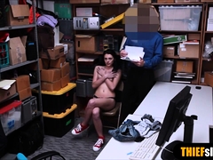 Teen Thief Punish Fucked By Two Corrupt Security Guards