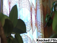 Brunette Slut Wants Her Pregnant Belly Jizzed On