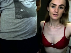 Red Lingerie Amateur Giving A Great Show On Webcam