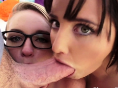 Hope Howell And Miley May Double Deep Oral