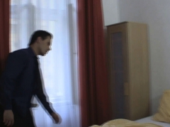Euro Blonde Girl Takes His Angry Cock From Behind
