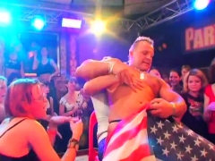 2 Blond Waiters Trickling Puss And Fucking One Floozy Wildly