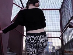 Bondage Stocks Punish My 19 Year-old Caboose And Mouth