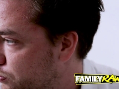 Horny Family Banging It Out With A Hot Threeway Fuck