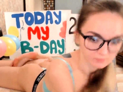 Blonde Babe Naughty Birthday Show