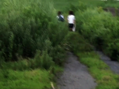 Teens Peeing In Field