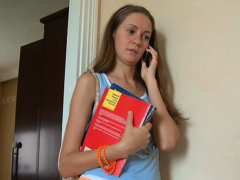 Darling Is Delighting Elderly Teacher With Blowjob Sucking