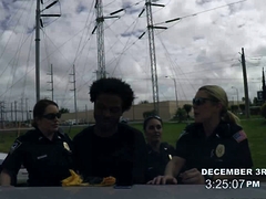 Black Dude Gets His Cock Polished By Milf Cops Hungry Pussy