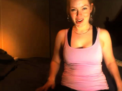 Blonde Bombshell Candy Sweet Striptease And Masturbation