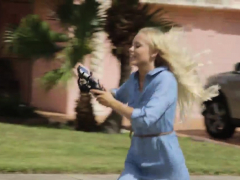 Old Lady And Teen Girl Alone With A Drone