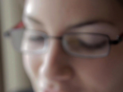 Glasses Chick Eagerly Goes Down On Cock