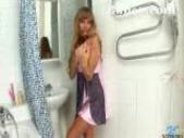 Petite girl playing with boyfriend cock