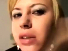 Slut Gets Face Slapped And Covered In Cum