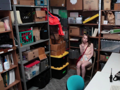 Wet Blonde Skinny Teen Busted By A Cop Because Of Toy
