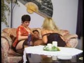 Two older babes with one younger dick