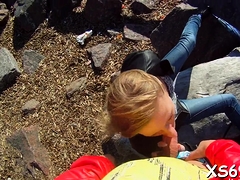 Nice-looking Exposed Girl Looks Capturing In A Exposed Scene