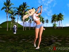 Black Man Fucks Hard A Hot Teen Blonde On The Golf Course