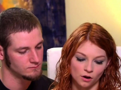 Horny Redhead Girl Gets Into An Orgy