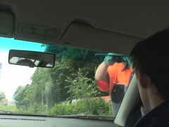 Picked Up Old Blonde Woman 3some-fucked In The Fields