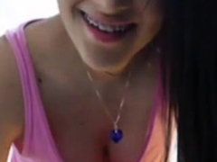 Braces Teen Dancing And Flashing On Cam