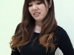 Hairy Cunt Asian Urinates Into Glass Box