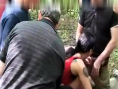 Outdoor Cleaning Turns Hot Group Sex