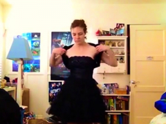Brunette Teen Strips And Fingers After Date