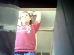 Candid Camera Girl Shaving In Bathroom