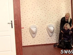 Chick Gets Bald Cookie Permeated At Gloryhole With A Toy