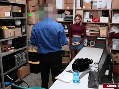 Petite Blonde Caught Stealing Then Fucked By Officer