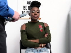 Ebony Thief Gets Her Pussy Banged Hard By The Pervy Officer